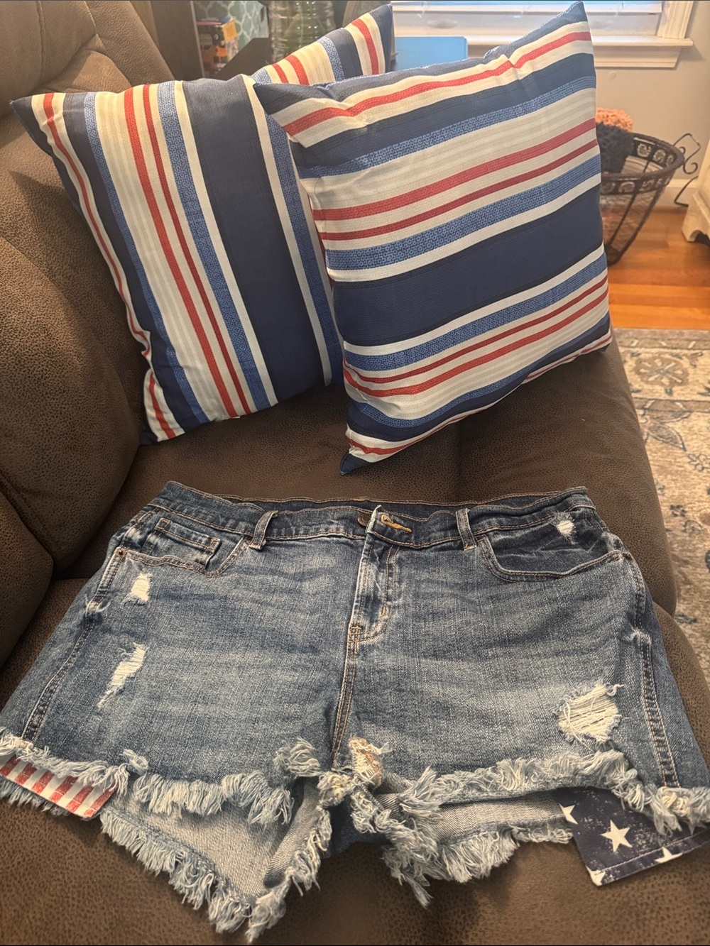 Old Navy Boyfriend Cutoff Americana Jean Shorts - Size 12